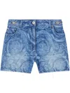 Versace Printed Denim Shorts