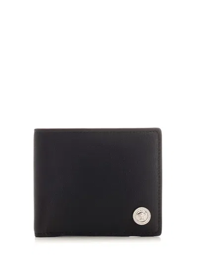 Versace Bi-fold Wallet In Black