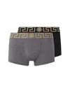 Versace Bi-pack Boxer In Gray