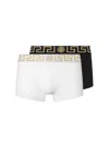 Versace Pack Of 2 Greca Stretch Boxer Briefs In White