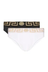 Versace Bi-pack Slip Jersey Underwear In Multi