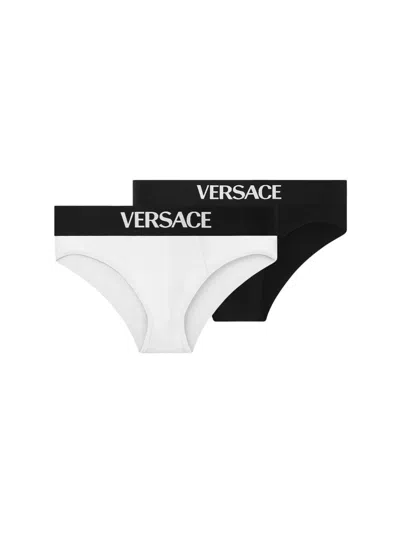Versace Bi Pack Slip In Black