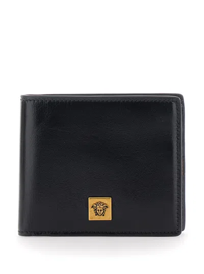 Versace Bi-fold Wallet In Black