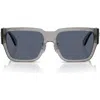 Versace Biggie 57mm Rectangular Sunglasses In Grey