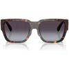 Versace Biggie 57mm Rectangular Sunglasses In Havana