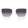 Versace Biggie 57mm Rectangular Sunglasses In White