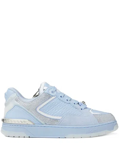 Versace Biggie Basket Crystal-embellished Snekares