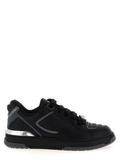 Versace Biggie Basket Sneakers In Black