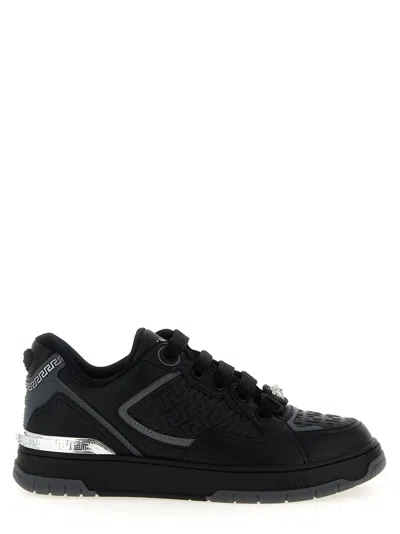 Versace Sneaker With Greek In Black