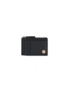 Versace Black Small Wallet With Medusa Biggie Logo In Leather Woman In Black  
