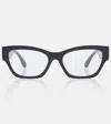 Versace Biggie Cat-eye Glasses In Black