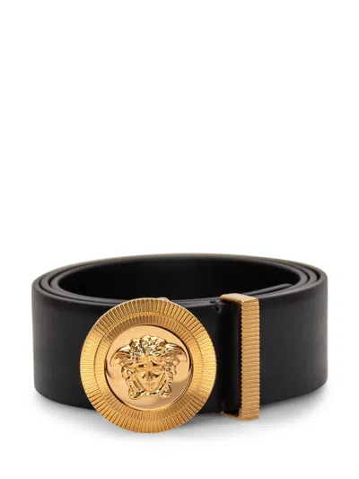 Versace Biggie Jellyfish Belt In Black