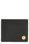 Versace Biggie Medusa Coin Bifold Wallet In Black/gold