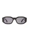 Versace Biggie Oval Sunglasses In Black