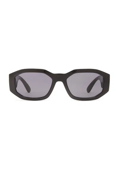 Versace Biggie Oval Sunglasses In Black
