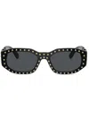 Versace Biggie Stud-embellished Sunglasses In 539787 Black