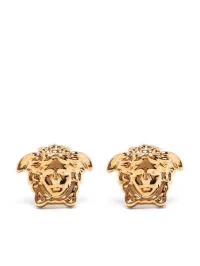 Versace Medusa Stud Earrings In Gold