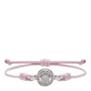 Versace Medusa Crystal Leather Bracelet In Pink