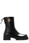 VERSACE VERSACE BIKER MEDUSA-PLAQUE ANKLE BOOTS