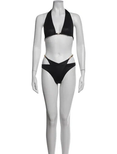Pre-owned Versace Bikini In Black