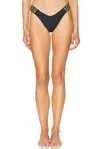 Versace Black Greca Border Bikini Bottoms