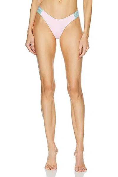 Versace Bikini Bottom In Pastel Pink  Pastel Blue  & Mint