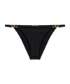 Versace Halter Bikini Briefs High Cut Hardware In Black
