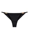 Versace Halter Bikini Briefs High Cut Hardware In Black