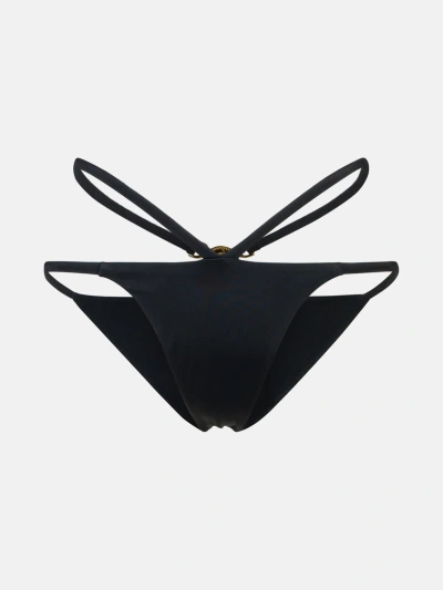 Versace Bikini Bottoms In Black Polyamide Blend