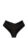 Versace Bikini Briefs With Knot Beachwear Black In Black