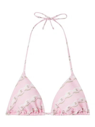 Versace Chain Print Bikini Bottom In Multicolor