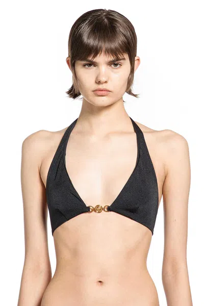 Versace Bikini Top In Black