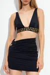 Versace Triangle Lycra Bikini Top In Black