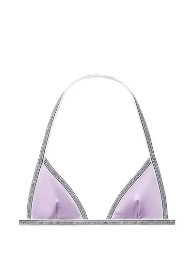 Versace Bikini Top In Purple