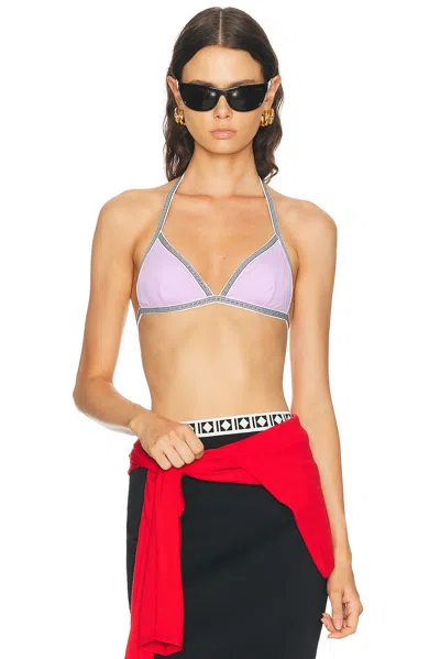 Versace Bikini Top In Purple