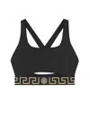 Versace Women's Logo Bikini Top In Black