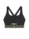 Versace Women's Logo Bikini Top In Black