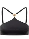 Versace Bikini Tops In Black