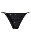 Versace Crystal-embellished Bikini Bottom In Schwarz