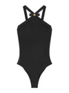 Versace Black One-piece Swimsuit With Medusa Head Detail In Tech Fabric Woman In Black