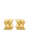 Versace Bind Greca Earrings In Gold