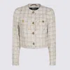 Versace Biscuit Cotton Casual Jacket In Neutral