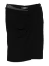 Versace Draped Skirt With Embellishment In Black