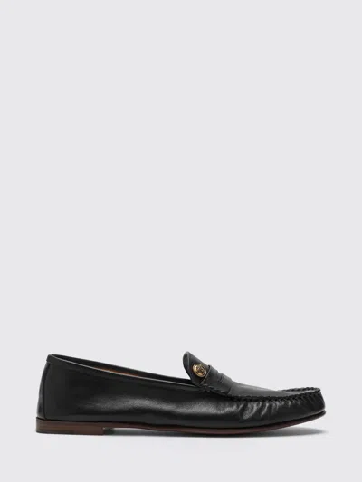 VERSACE VERSACE LEATHER LOAFERS,I07817002