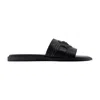 Versace Chic Leather Sandals In Black