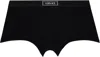 Versace Black 90s Vintage Logo Ribbed Boxer Briefs In 1b000-black