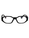 Versace 56mm Irregular Optical Glasses In Black