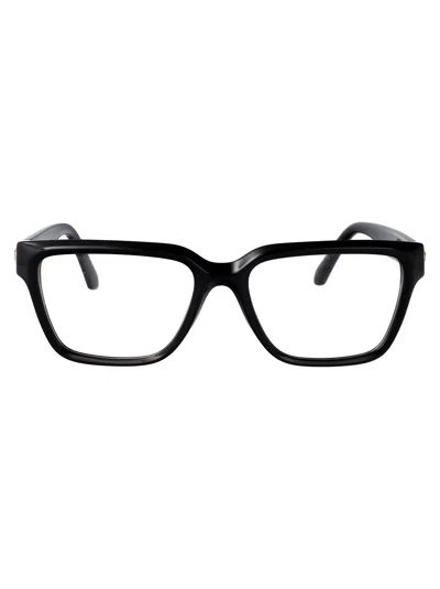 Versace Black Acetate Glasses In White