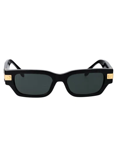 VERSACE VERSACE BLACK ACETATE SUNGLASSES