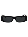 Versace Black Acetate Sunglasses In Black